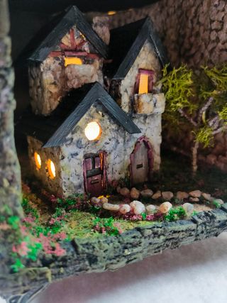 Diorama Pueblo Encantado con Luz