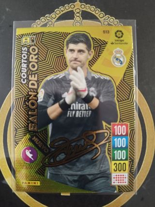 Cromo Courtois Balón de Oro firmado Adrenalyn XL