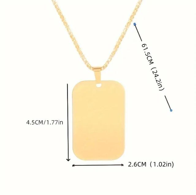 Collar acero inoxidable - placa militar