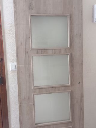 Puerta acristalada Bruselas Roble Africano