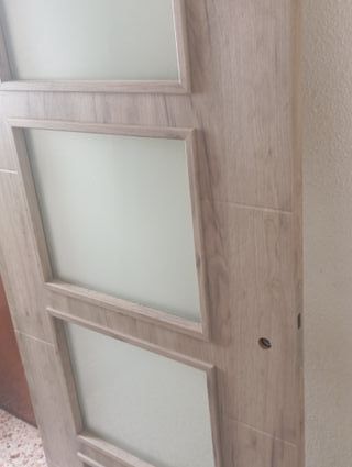 Puerta acristalada Bruselas Roble Africano