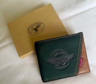 Cartera Lagofree - Piel - Marrón-Verde