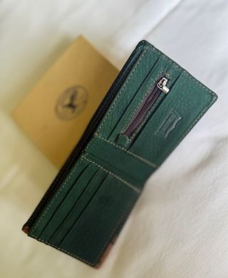 Cartera Lagofree - Piel - Marrón-Verde
