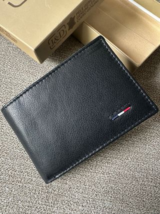 Cartera J&D Leather negra - NUEVA