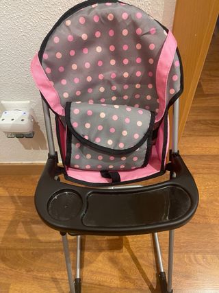 Trona juguete bebé niña y cuna