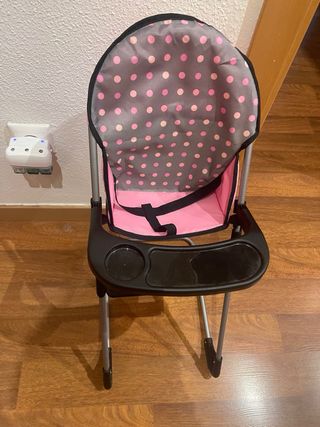 Trona juguete bebé niña y cuna