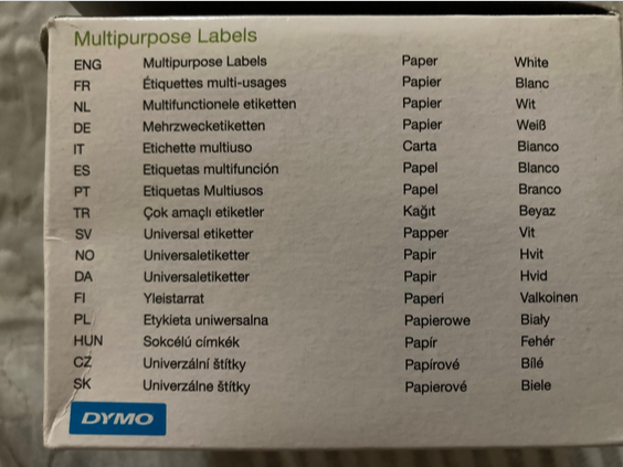 Etichette Dymo LabelWriter LW 11354 S0722540 nuova