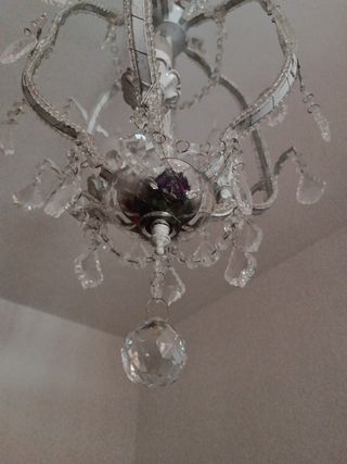 Lámpara de techo clásica de cristal auténtico