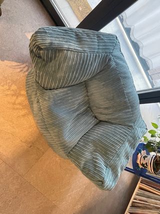 Albert Puff Sillón Lounge Pug pana azul 