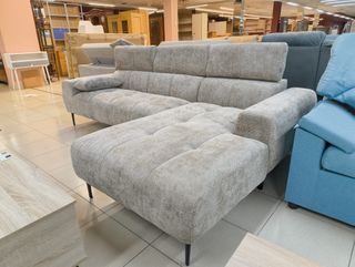 Sofá chaise longue gris - NUEVO