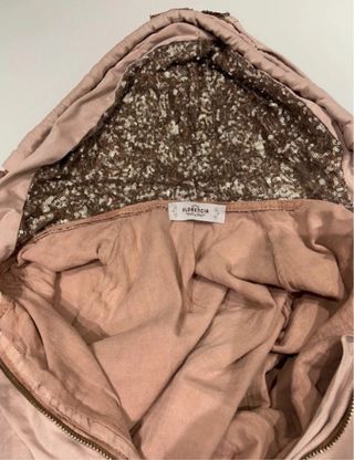 Chaqueta Sahariana Rosa con Apliques