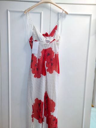 Vestido Zara lunares rojo-blanco