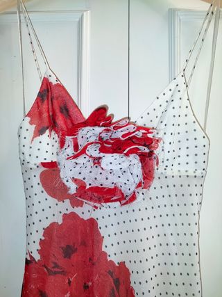 Vestido Zara lunares rojo-blanco