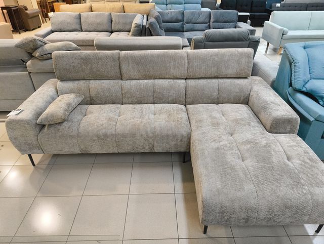 Sofá chaise longue gris - NUEVO