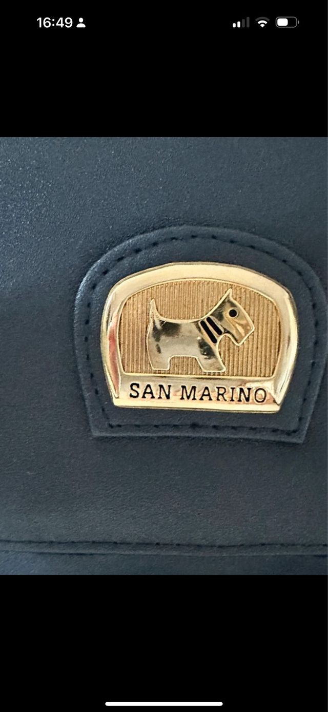 Borsa San Marino vintage blu