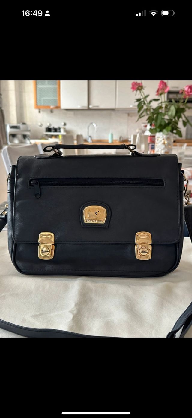 Borsa San Marino vintage blu