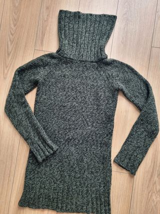 Jersey cuello vuelto verde oliva