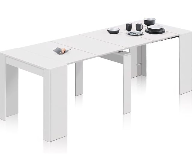 Mesa blanca extensible