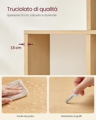 Libreria a 10 Cubi, Scaffale con Scomparti Aperti,