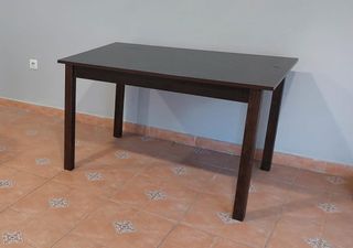 Mesa comedor color nogal 120x80cm
