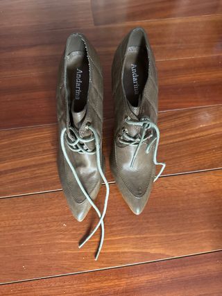 Zapatos Andarina - Tacón - Verde Oliva