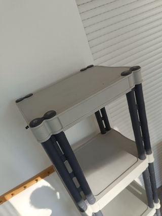 Estantería resina 5 baldas gris-negro