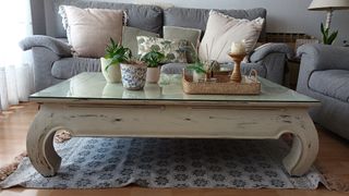Mesa centro blanca estilo vintage