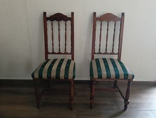 2 Sillas Madera - Estilo Clásico