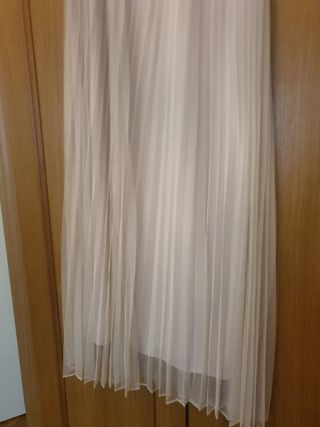 Falda plisada beige - nueva