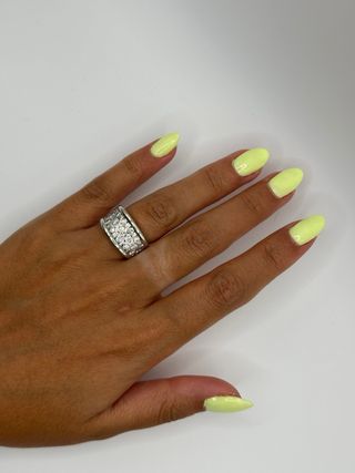 Anillo oro blanco 18k diamantes