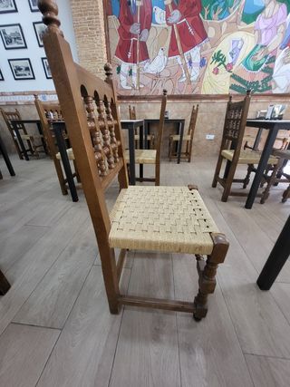 Sillas rústicas de madera - 14 unidades