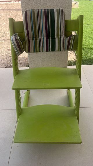 Silla Tripp Trapp verde stokke