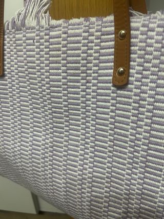 Bolso tote - Blanco y Morado