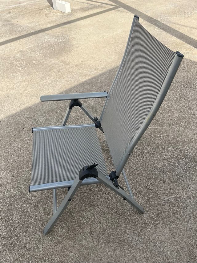 Silla Plegable Gris-Beige