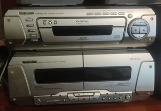 Equipo música Technics 5 CD, 2 casetes