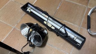 Terrario de cristal con luces y accesorios