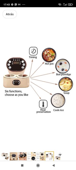 Olla Arrocera Doble 3,5L