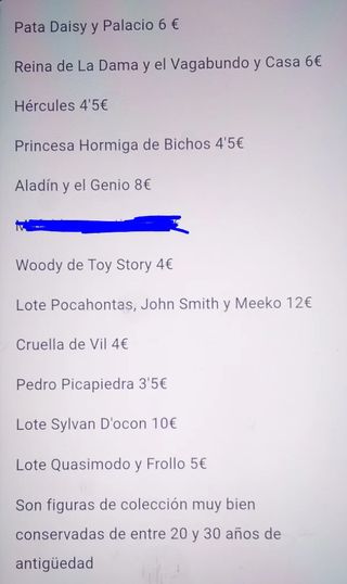 Figuras PVC años 90 - ¡Envío sólo por CORREOS!