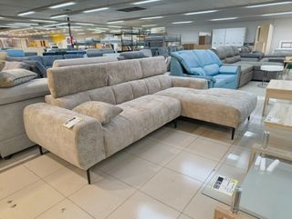Sofá chaise longue gris - NUEVO