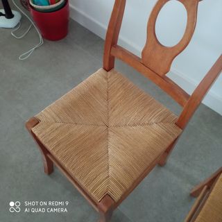 Mesa madera+4 sillas - Azulejos verdes