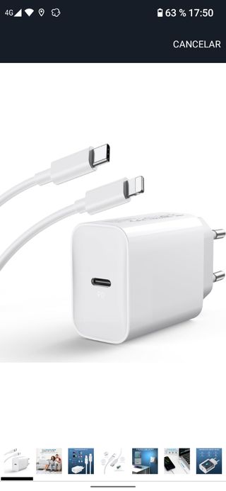 Caricabatterie per iPhone da 20 W - ricarica rapida da 2 m 