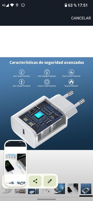 Caricabatterie per iPhone da 20 W - ricarica rapida da 2 m 
