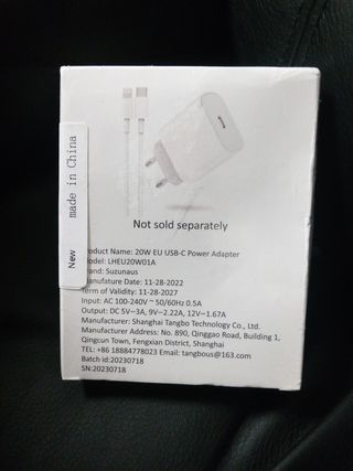 Caricabatterie per iPhone da 20 W - ricarica rapida da 2 m 