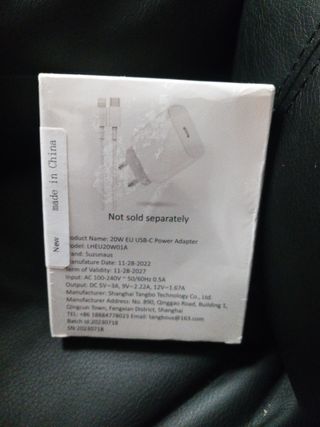 Caricabatterie per iPhone da 20 W - ricarica rapida da 2 m 