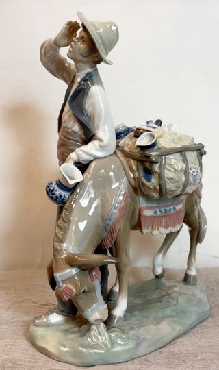 Figura Alfarero con Burro Lladró