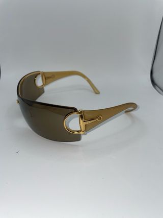 Occhiali Gucci vintage marrone-oro