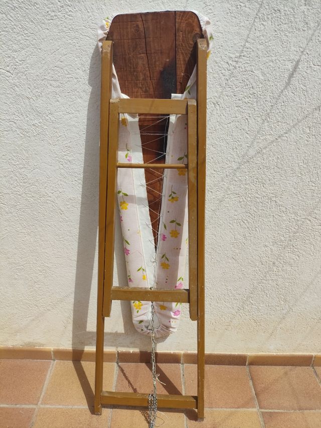 Tabla planchar vintage madera