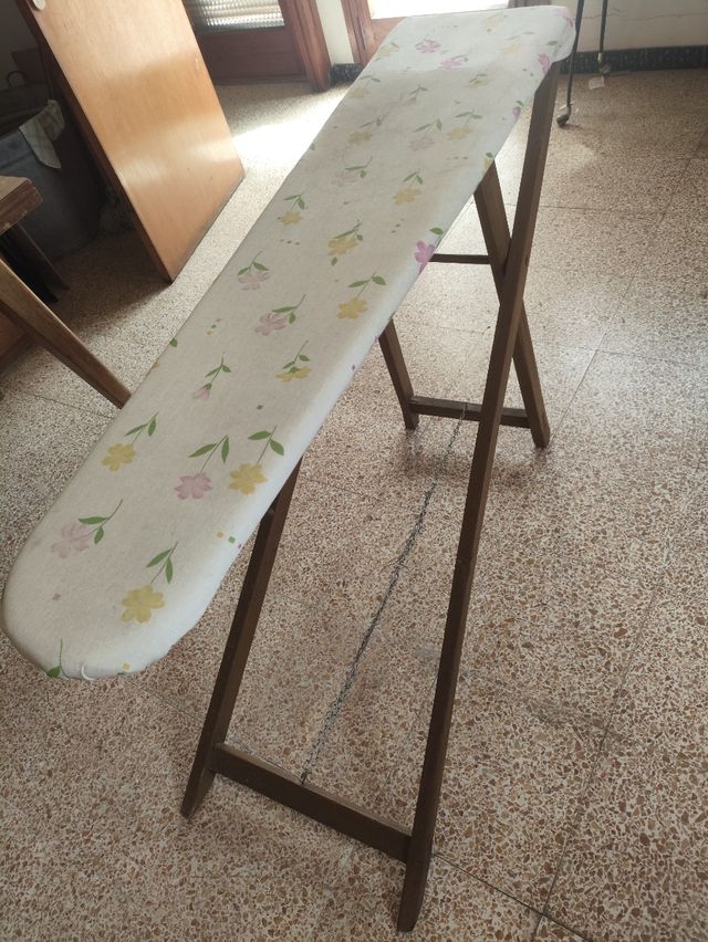 Tabla planchar vintage madera