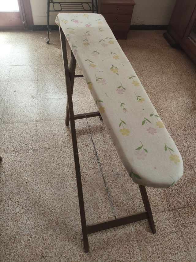 Tabla planchar vintage madera