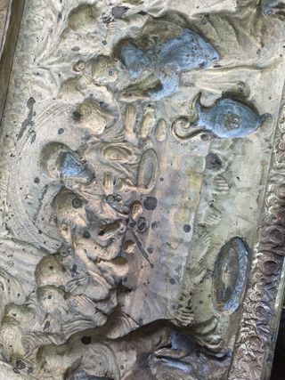 Cuadro Última Cena - Relieve Metálico